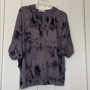 Tie dye top with hoody